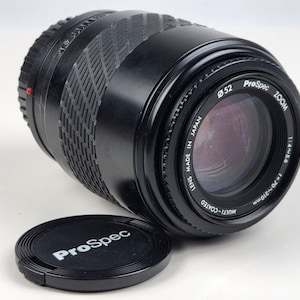 ProSpec AF Zoom 70-210mm Camera Lens 1:4-5.6 Minolta Mount Both lens caps