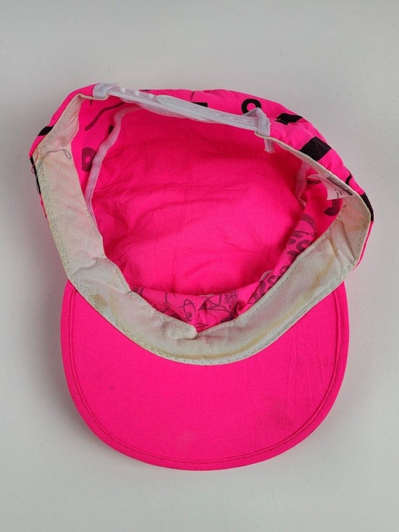 Vintage 1990 Chuck E Cheese Showbiz Neon Pink Hat… - image 6