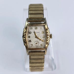 Bulova 10k Rolled Gold Men’s Watch Art Deco era 17j Running w/ small second