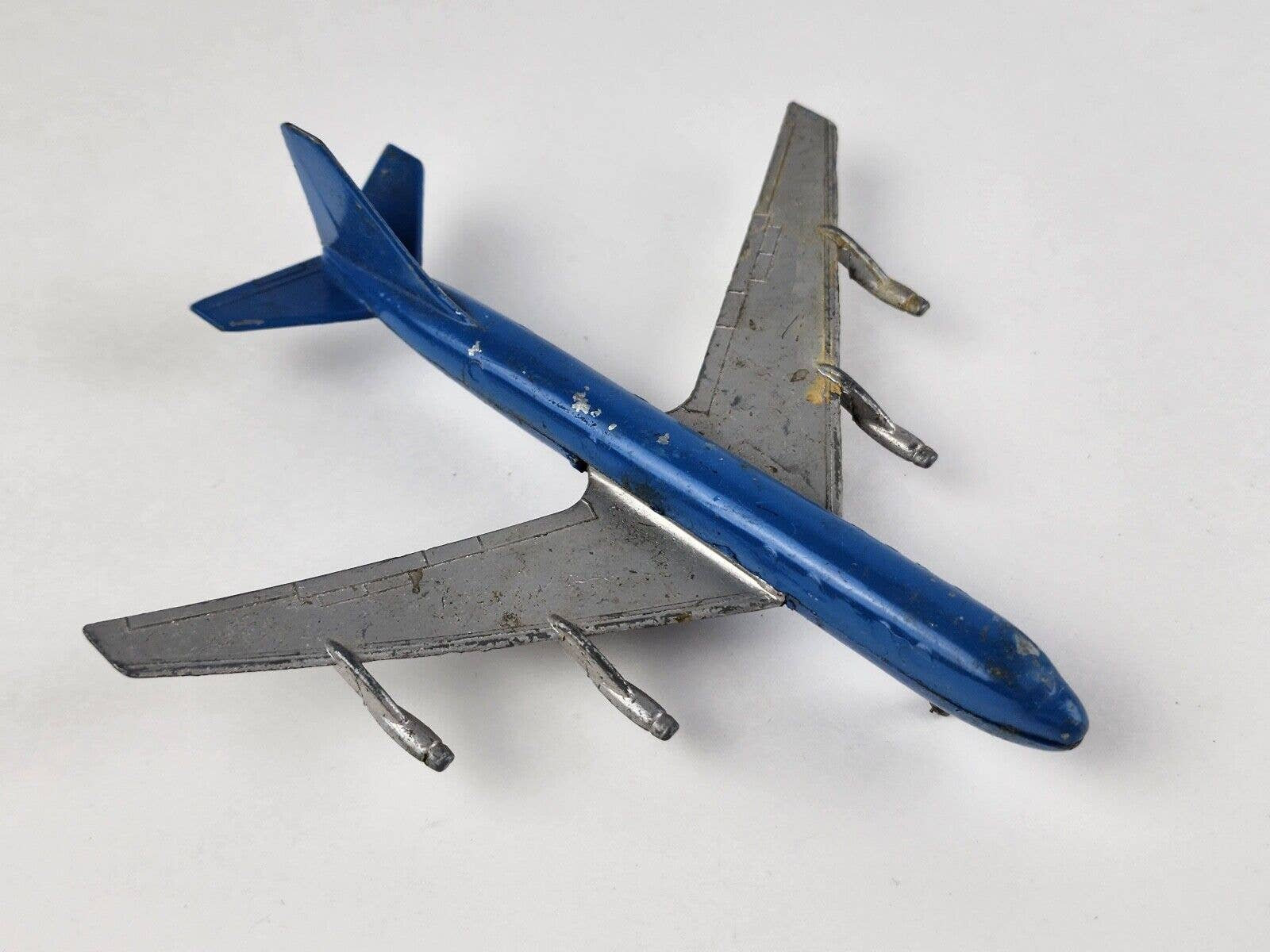 Avion Jouet Hubley Vintage – Moulé Sous Pression – Ailes Pliantes – Pièce Manquante