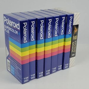 Lot 7 Sealed Polaroid Super Color Plus Blank VHS tapes 120 min cassettes