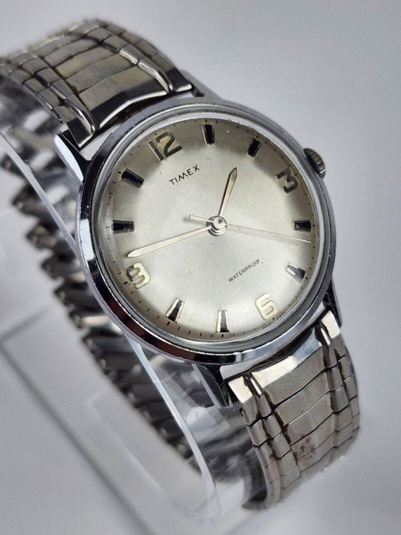 Vintage Timex Mechanical Mens Watch - Nice Dial &… - image 2