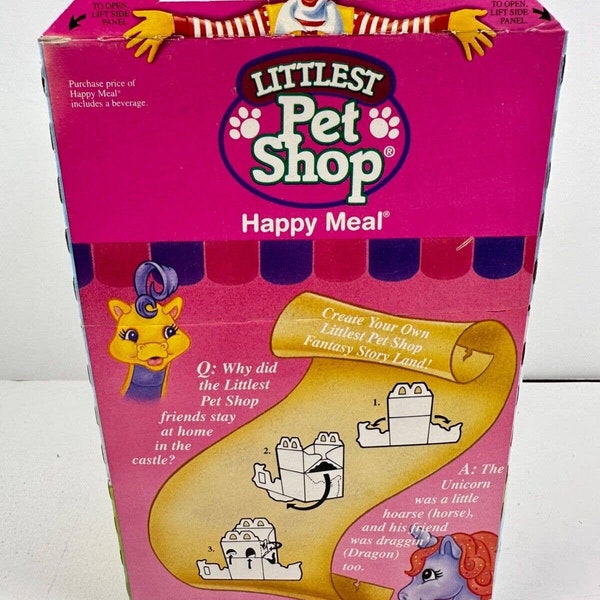 1995 Vintage McDonalds LITTLEST PET SHOP Happy Meal Box Good Condition