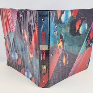 Vintage Trapper Keeper Mead Notebook Designer Series Geometric -Fair Condition -