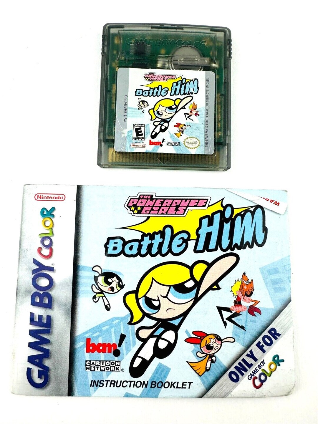Powerpuff Girls Battle Him, Gameboy Color GBC Game & Manual VGC - Etsy