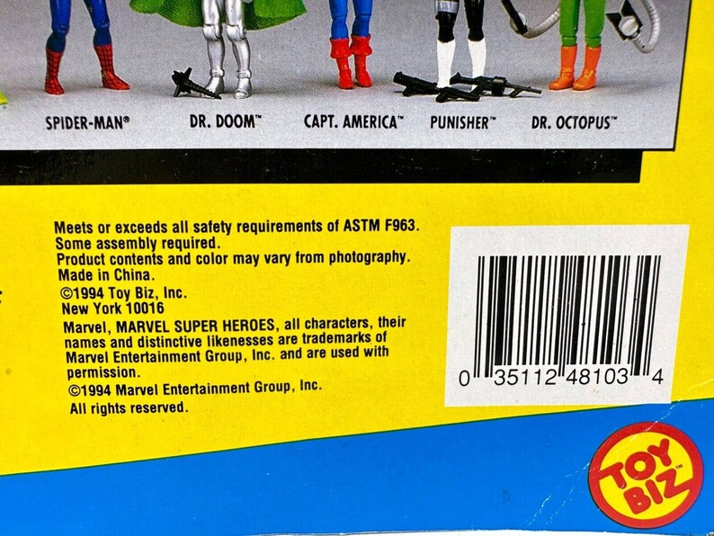 Vintage 1994 Marvel Super Heroes U.S. AGENT Action Figure w/Shield Launcher NEW image 6