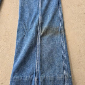 Pantalones vaqueros Wrangler Saddle Back de mezclilla acampanada de los años 70, talla 13/14, cremallera Talon. imagen 6
