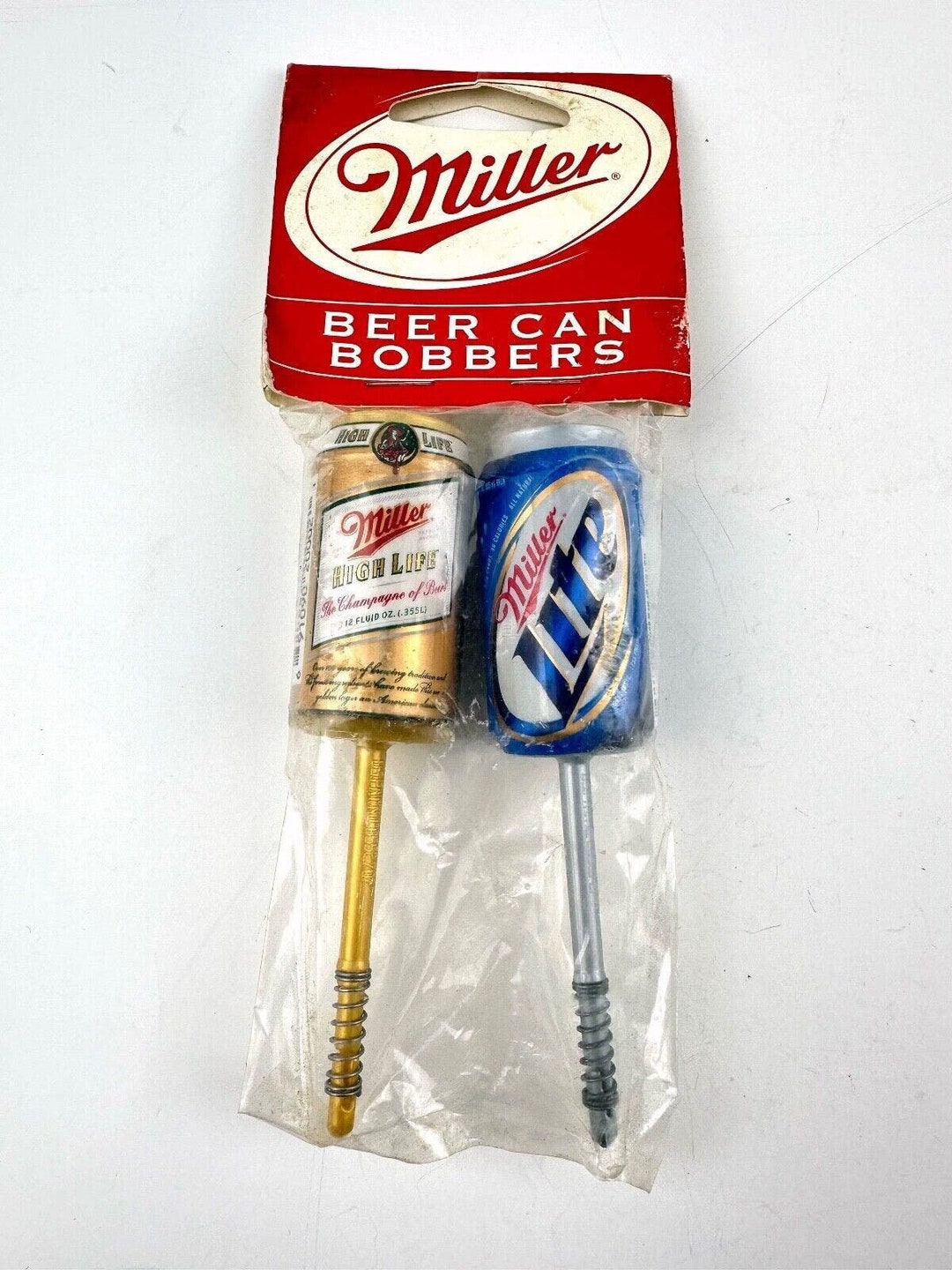 Miller Beer Can Bobbers High Life & Lite 4.5 Long Unopened New Old