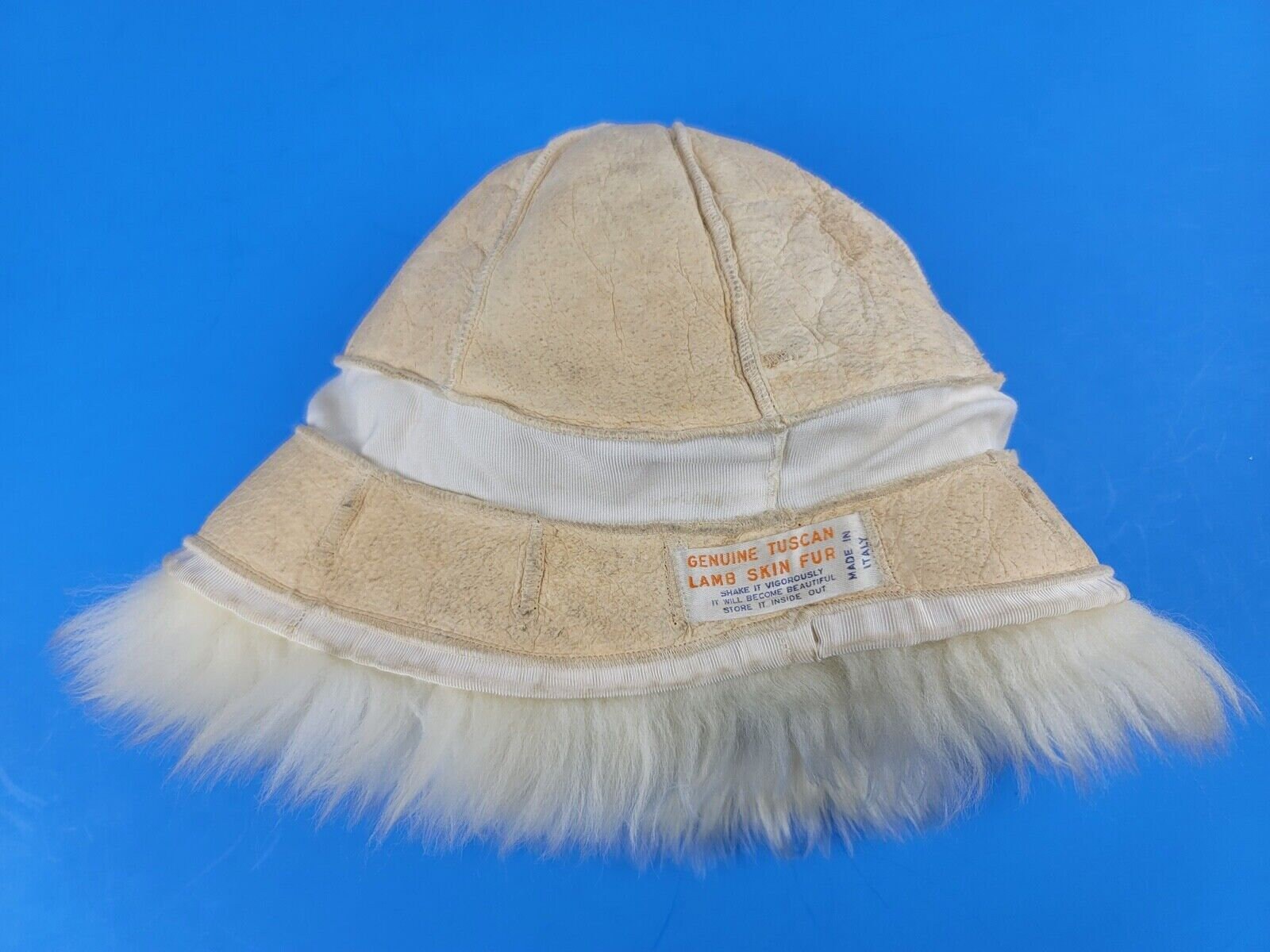Vintage Dyed Tuscan Lamb Fur Hat Women Made in Italy Winter 