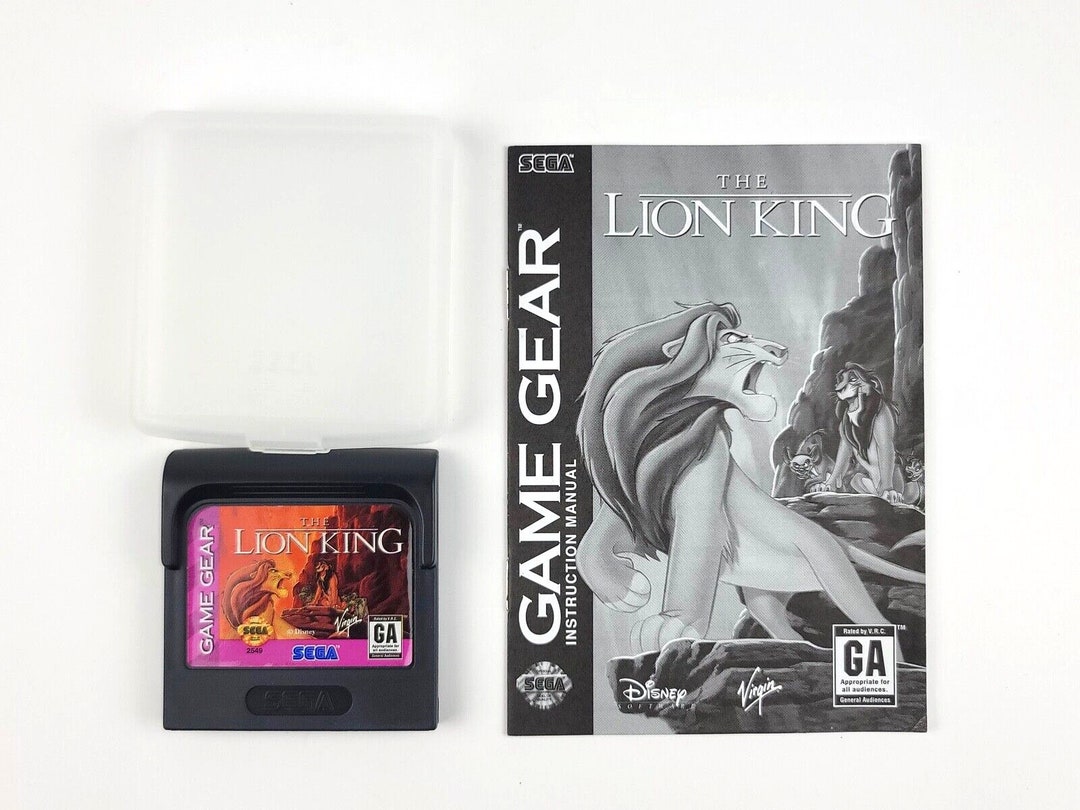 The Lion King sega Game Gear, 1995 W/ Instruction Manual Very Good Cond ...