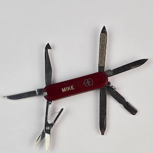 Victorinox Swiss Army Knife Red MIKE 58mm 6 Fold Out Tools / Blades