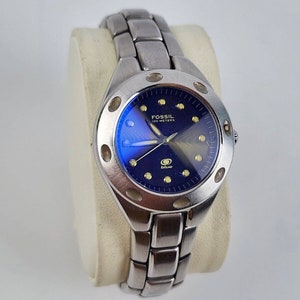 Reloj Hombre Fossil Blue De Acero Color de la correa Dorado