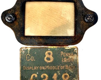 1956 - 59 Pennsylvanie Permis de pêche 4 Bouton en métal 1956 - 59 Pennsylvanie Permis de pêche 4 Bouton en métal