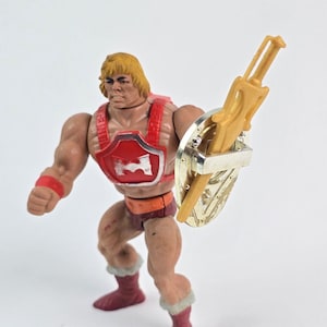 MOTU Masters of the Universe 1984 Thunder Punch He-Man Komplett mit Schwertschild