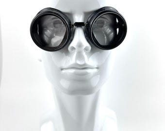 Óculos de segurança vintage, motocicletas, steampunk, soldagem - lentes de vidro removíveis