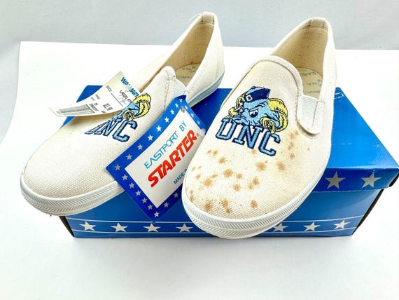 VTG Woman Eastport Starter UNC Sneakers Slip-Ons Size 7.5 One Shoe Needs Cleaned