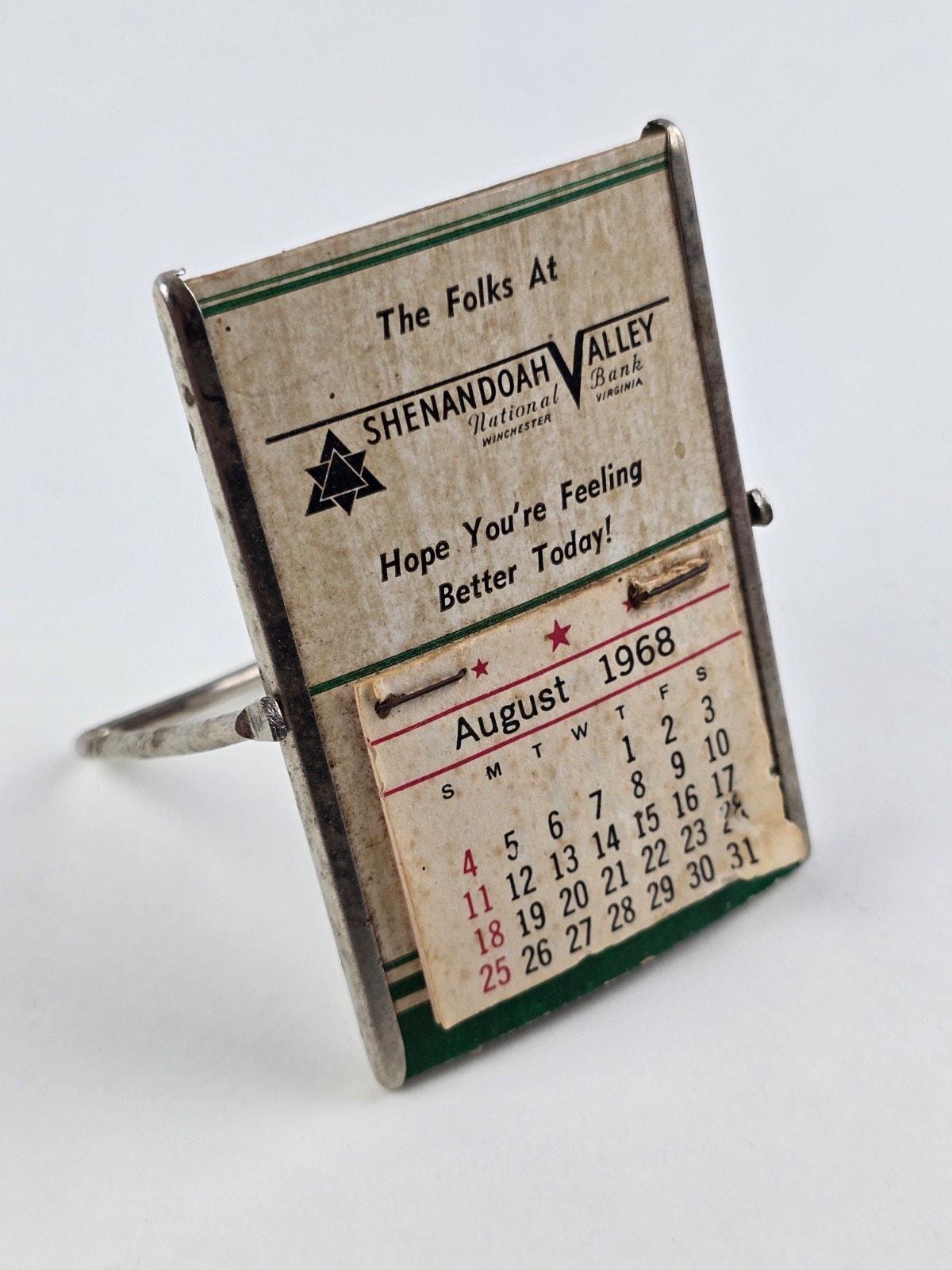 Vintage Bank Calendar - Etsy