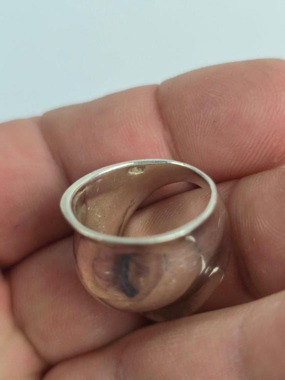 Solid Sterling silver Knuckle bubble ring size 6 … - image 4