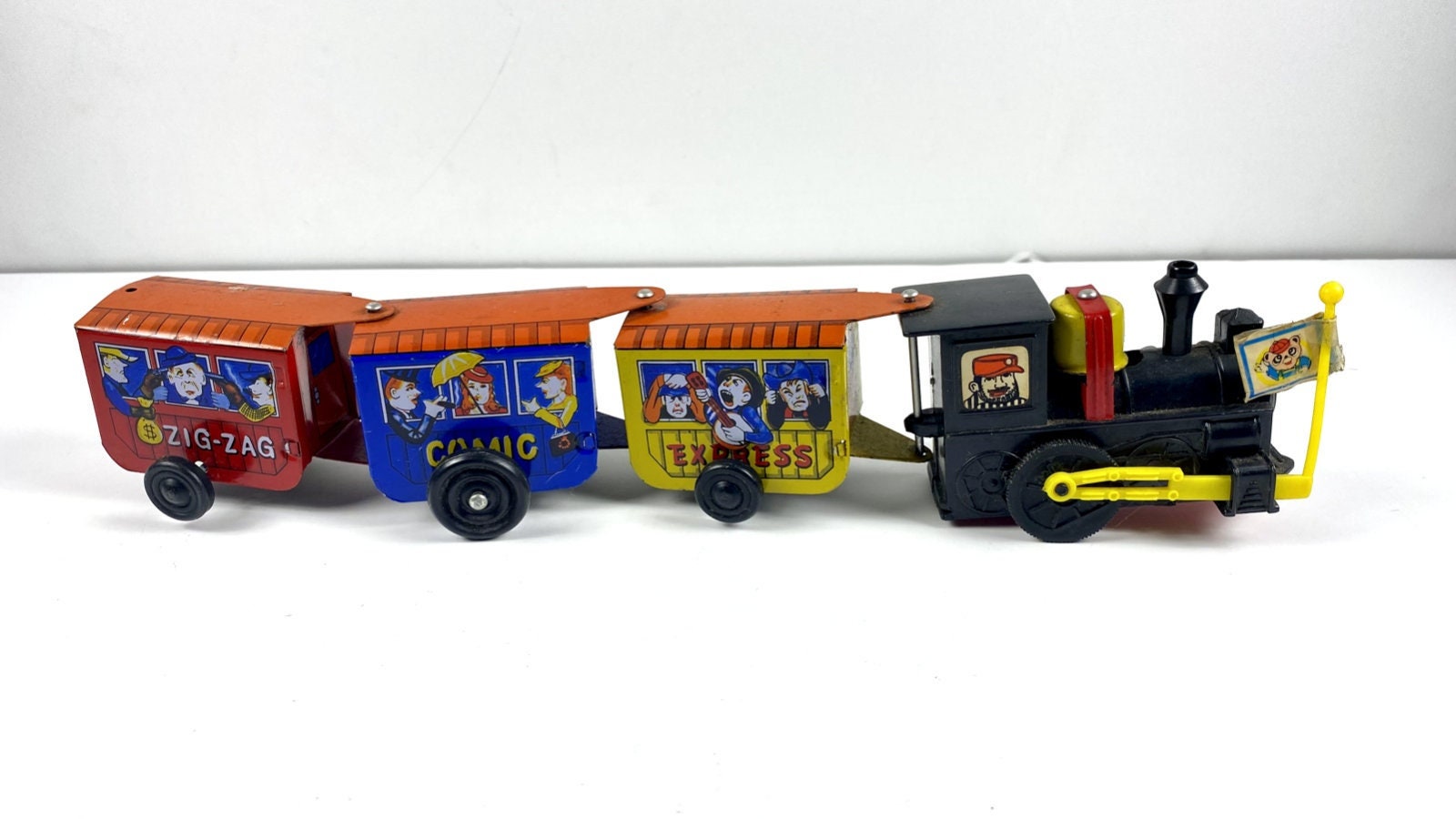 Vintage Collectible 4 Piece Set Wind-up COMIC ZIG ZAG