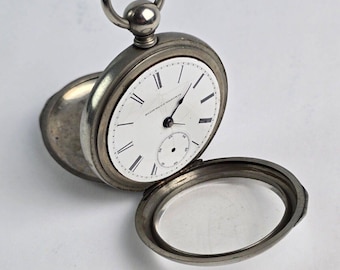 Vintage Elgin National Watch Co. Taschenuhr Silver Ore Größe 18s -Nicht Wickeln