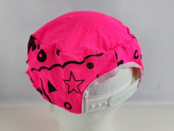 Vintage 1990 Chuck E Cheese Showbiz Neon Pink Hat… - image 3