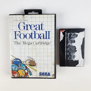 Great Football Sega Master System Poor Condition Moisture Damage untested