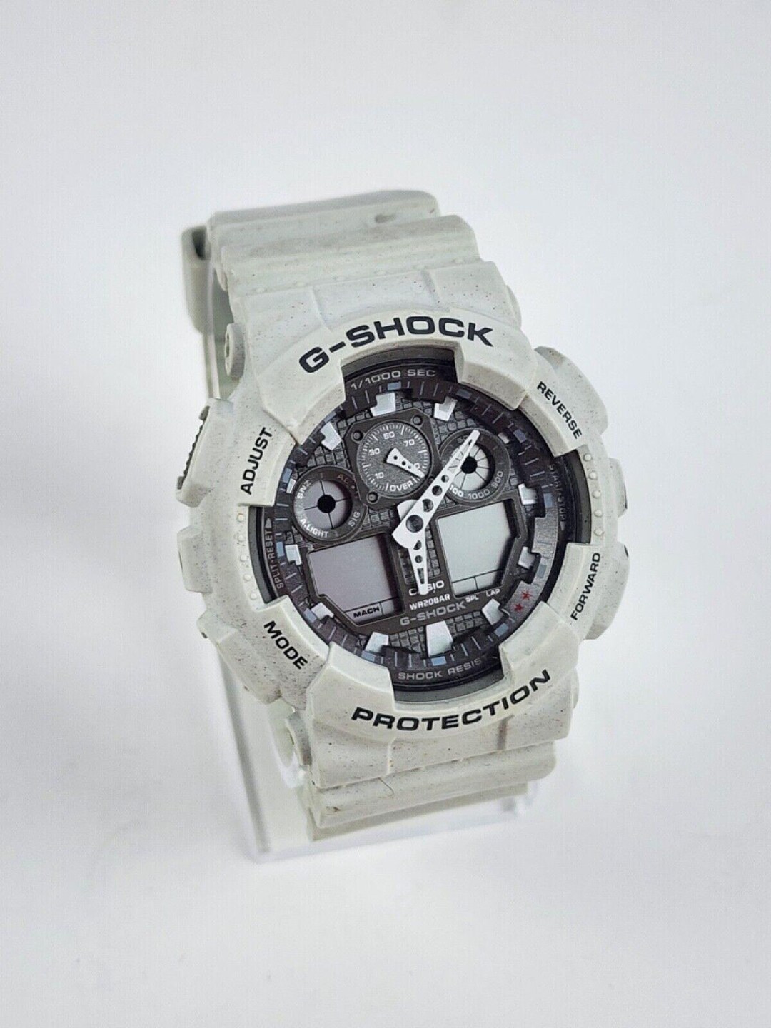 Casio G shock WR20BAR Watch White and Gray Needs New Battery Latch and Cage Etsy UK