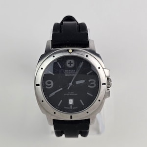 Wenger Swiss Military Watch Men 45mm quartz 79365 Black Rubber Strap Working image 1