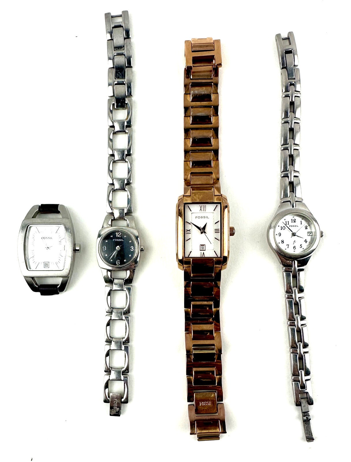 金属バンド付き Fossil F2 4 個セット + バンドなし Fossil 説明を参照 