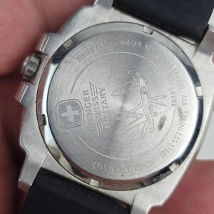 Wenger Swiss Military Watch Men 45mm quartz 79365 Black Rubber Strap Working image 5
