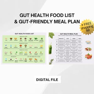 Gut Health Food List and Gut Friendly Meal Plan for the Week, Anti-Inflammatory Foods to Support Digestion and a Healthy Microbiome