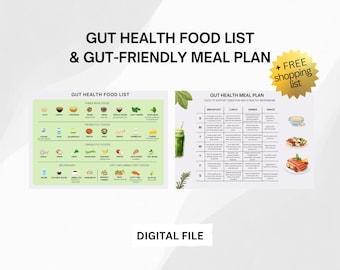 Gut Health Food List and Gut Friendly Meal Plan for the Week, Anti-Inflammatory Foods to Support Digestion and a Healthy Microbiome