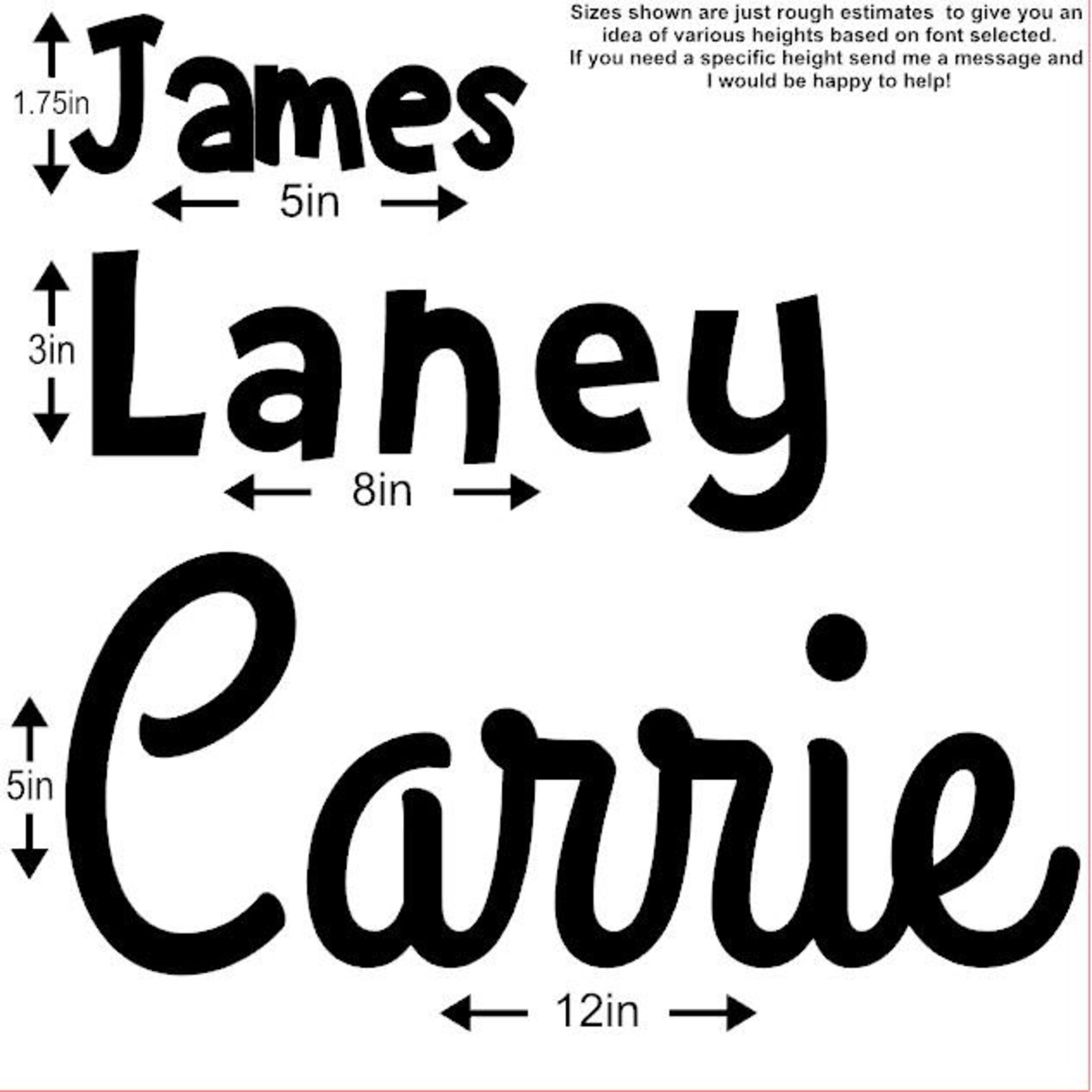Custom Name Decal Personalized Name Decal Name Decal Etsy