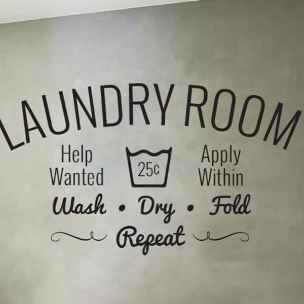 Laundry Room Door Decal Etsy