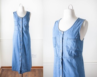 Minimalist Smocked Denim Babydoll Dress Vintage Denim Shirt Etsy