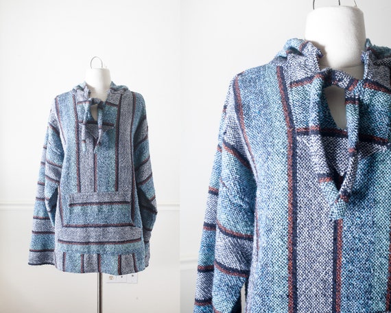 Poncho Jacket Assorted Colors Hoodie Shirt Reggae Baja Hippie 100/% Cotton BOHO
