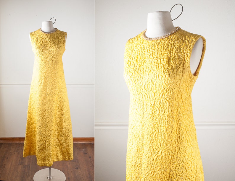 Bright Yellow Vintage Cocktail Dresses