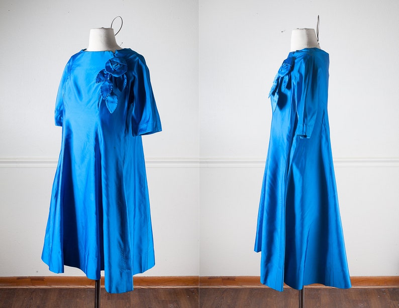 royal blue 50s dress