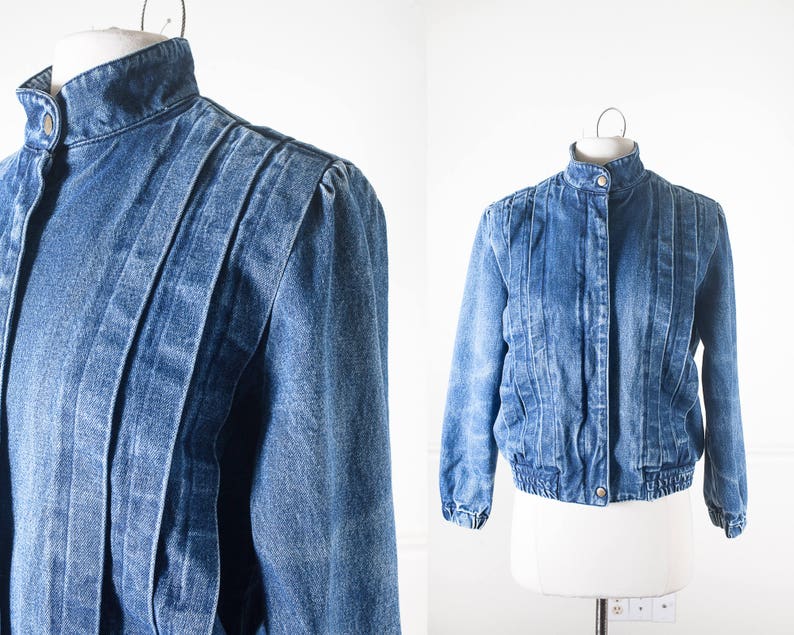 80s jean jacket outfit