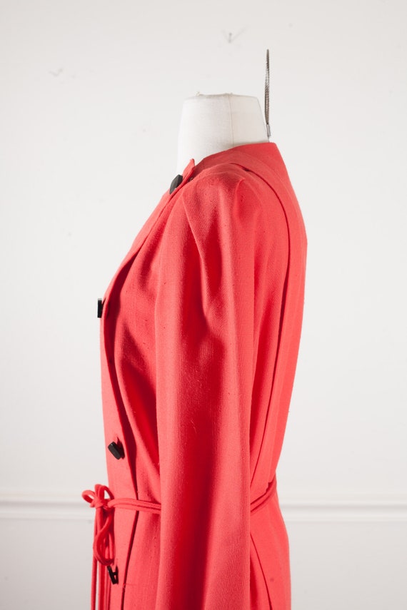 Minimalist 80s Does 60s Dress, Simple Basic Red D… - image 8