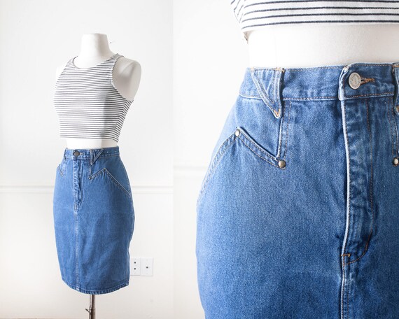 long tight denim skirt