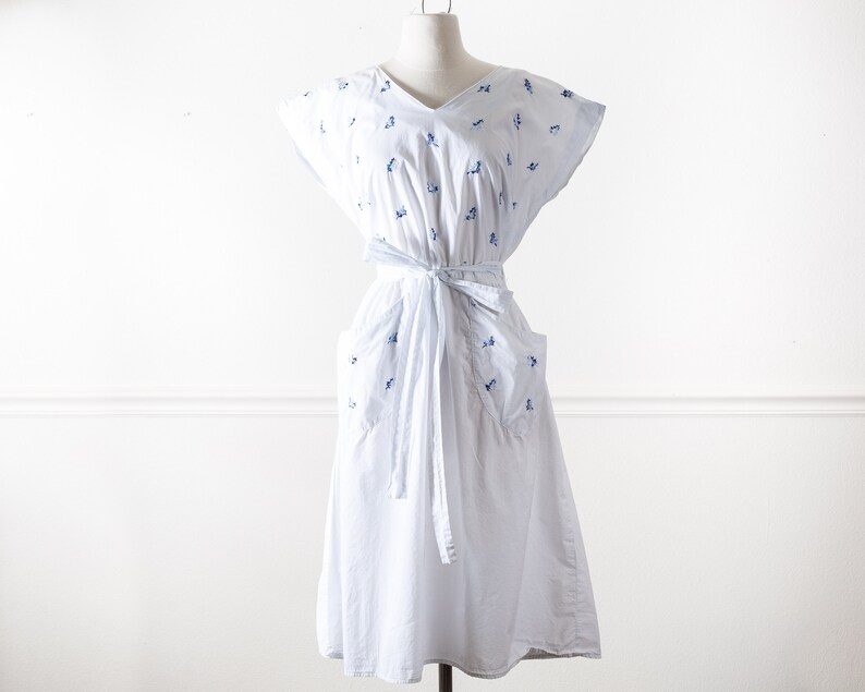white 50's style dress