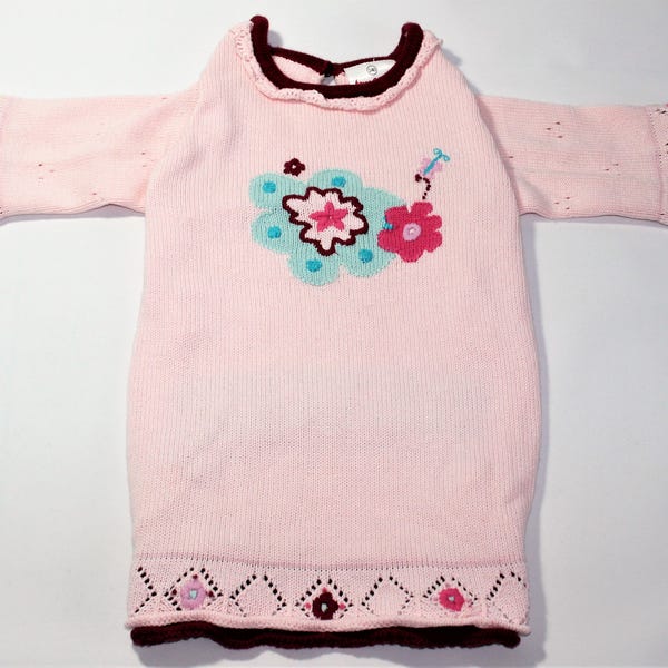 Dog SWEATER 17" Upcycled Hanna Andersson Pink XL