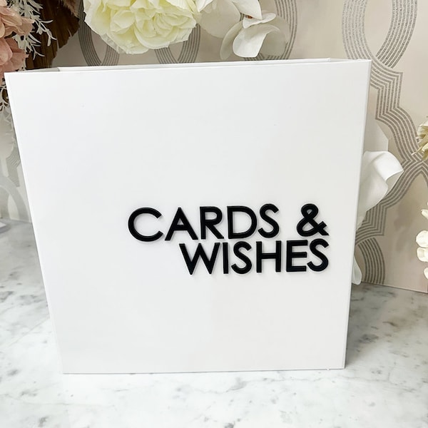 NEW Cards & Wishes Card Holder Box / Wishing Well