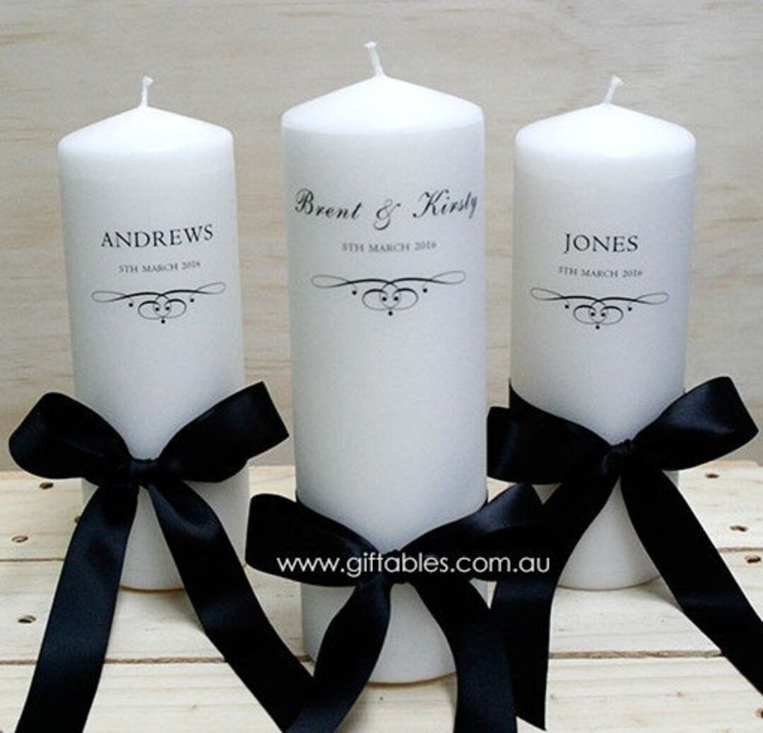 Wedding Family Candles Set of 3 Etsy Australia