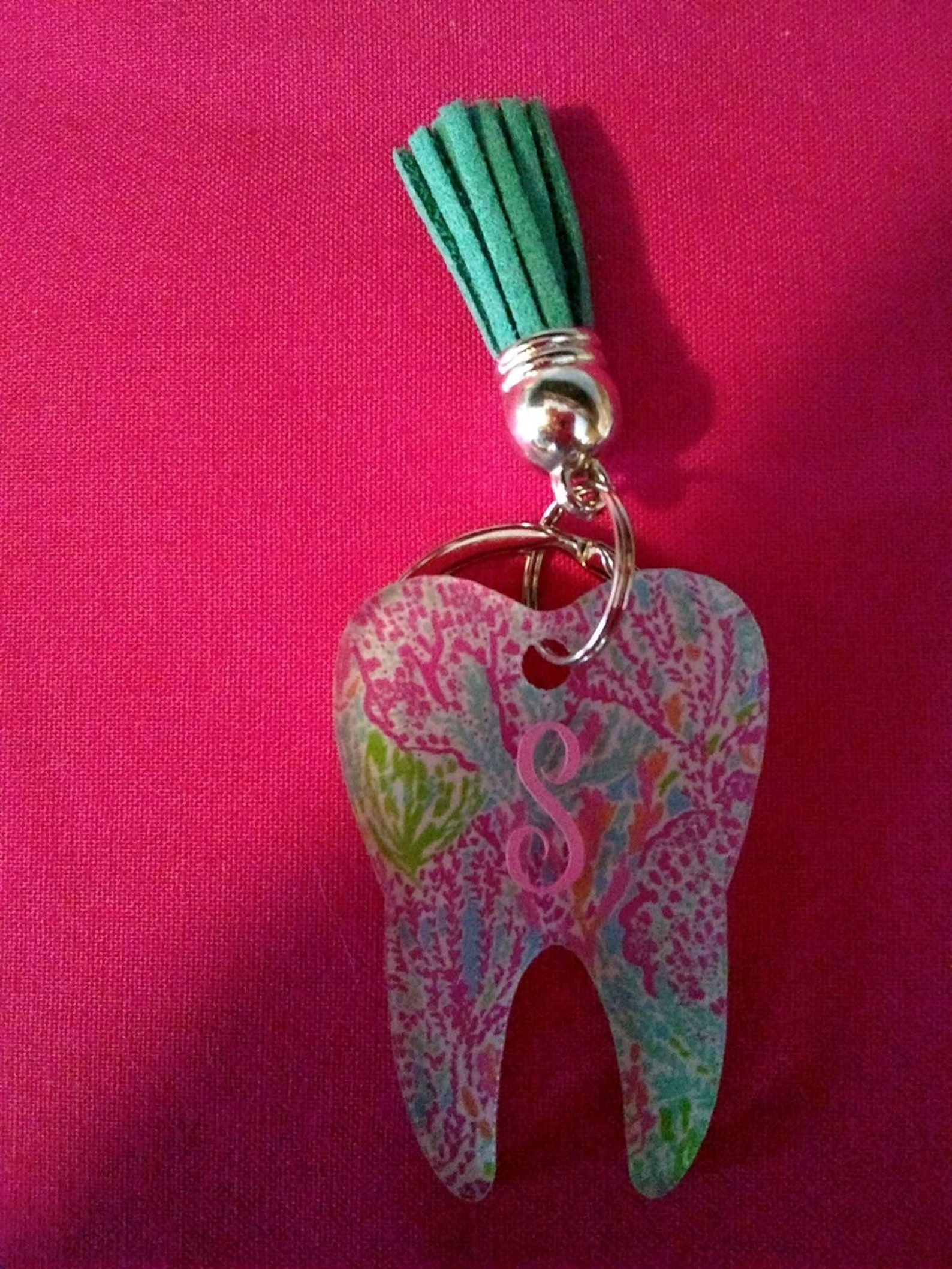 Tooth Keychain Personalized Tooth Key ChainHygienist Etsy