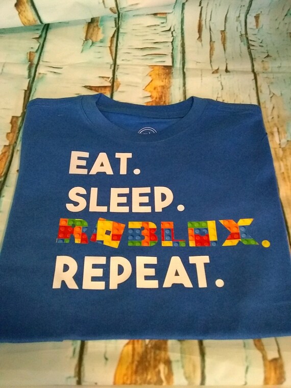 Unisex Roblox Shirt Eat Sleep Robloxunisex Custom Etsy - roblox birthday party christmas full color tee shirt all sizes