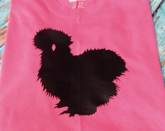 Silkie Shirt, Women's Silkie Shirt, Chicken Shirt, Chicken Lady Shirt