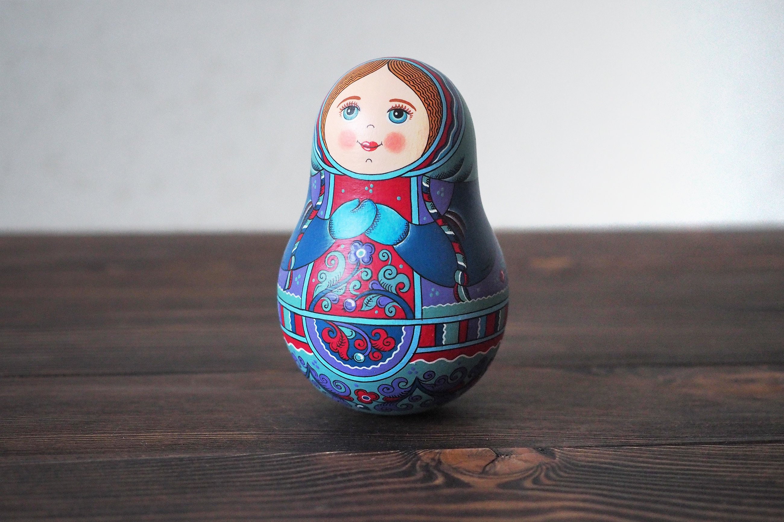 Handmade Russian Roly Poly Doll 