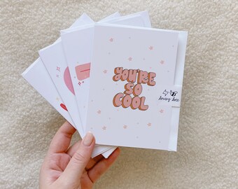 you're so cool // blank card // encouragement card // support card // anniversary card // birthday card // thank you card // custom